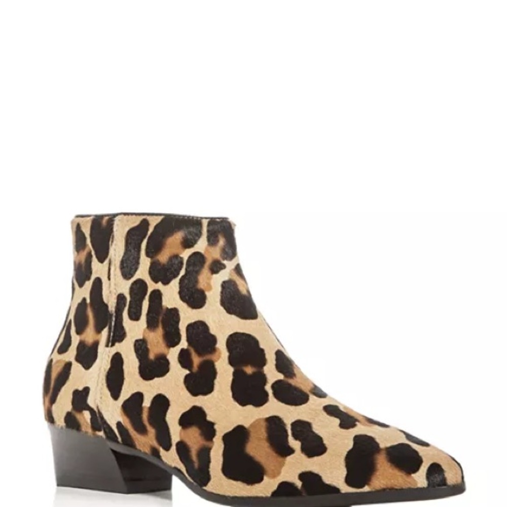 Aquatalia Fire Leopard Print Calf Hair Boots Size 8